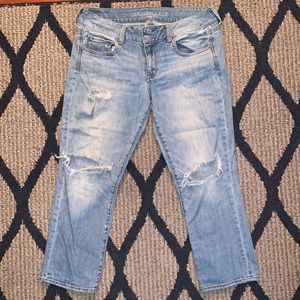 Artist crop, stretch jeans